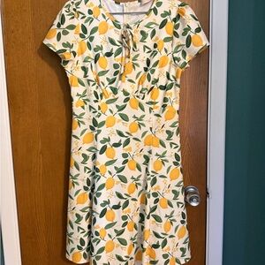 Lemon Print White Dress